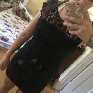 navy blue lace dress