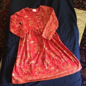 Girls long sleeve cotton dress