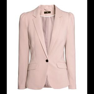 Pink puff sleeve blazer