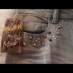 studded bling MACHINE JEANS. NWT