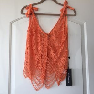 For Love and Lemons tie shoulder tank