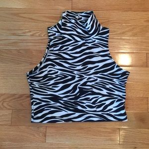 Zebra Print Crop Top