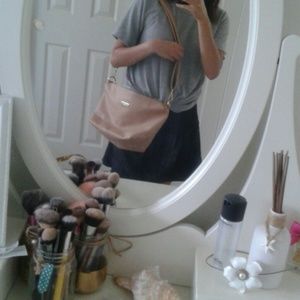 BCBG nude purse with removable straps