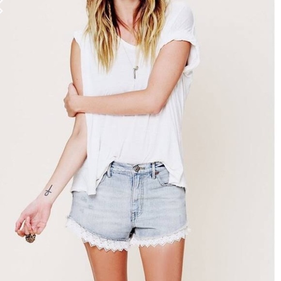 Free People Lacey denim cutoff shorts