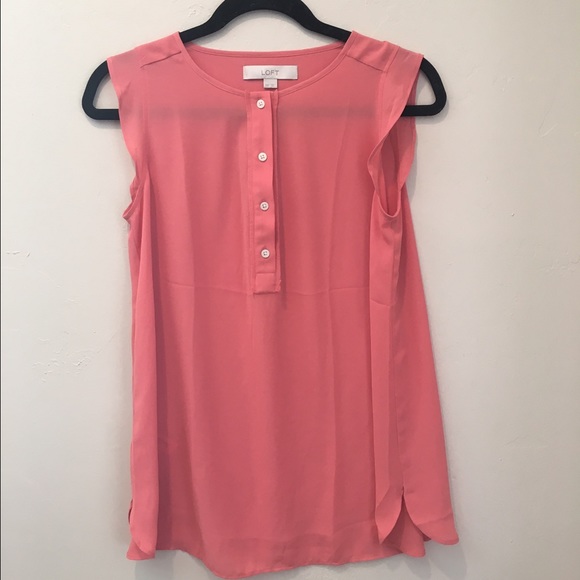 Loft Coral Maternity Blouse, Size XS