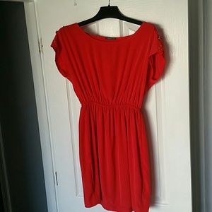 Dark coral dress