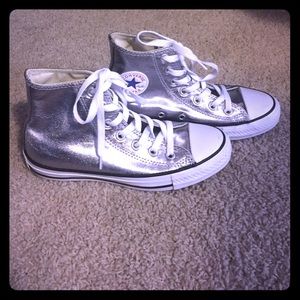 Silver all-star converse