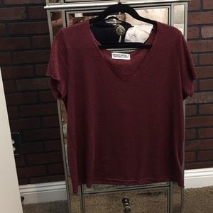 Project social T in burgundy