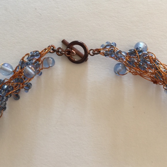 Bead and wire necklace-new! - Picture 4 of 5