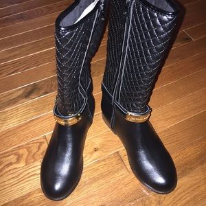 michael kors riding boots brown