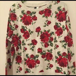 Rose printed sweatshirt