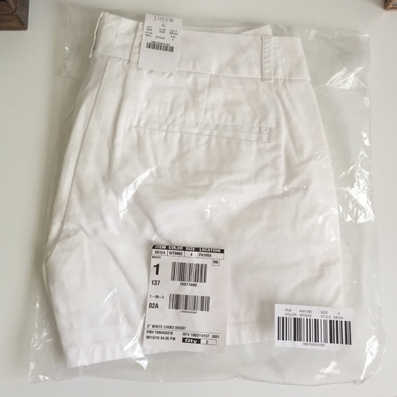 j crew white chino shorts