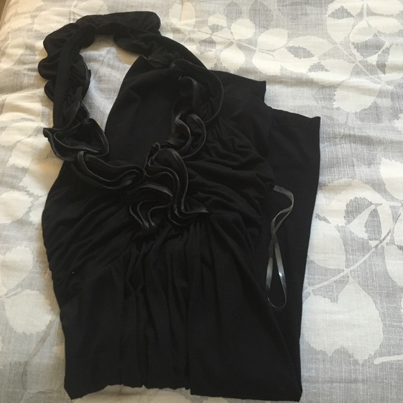 Black halter dress