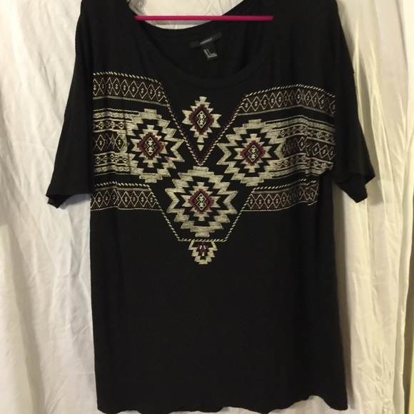 Over sized printed shirt