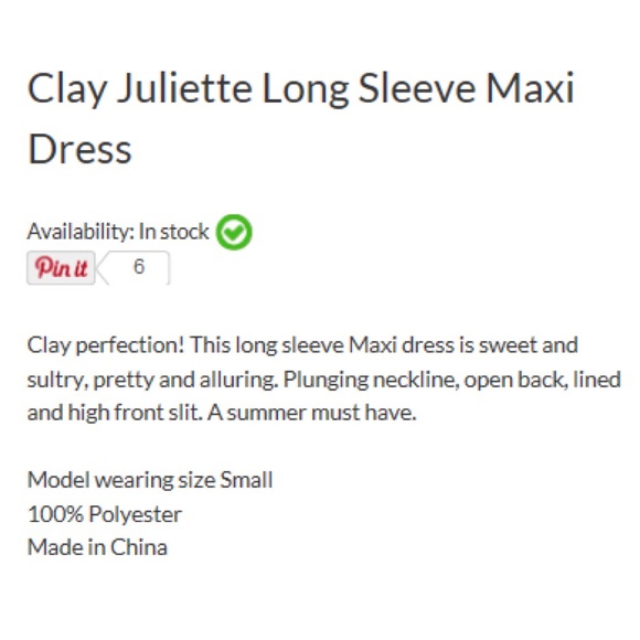 JLUX LABEL Dresses - JLUX LABEL CLAY JULIETTE LONG SLEEVE MAXI DRESS JLUX LABEL Dresses - JLUX LABEL CLAY JULIETTE LONG SLEEVE MAXI DRESS
