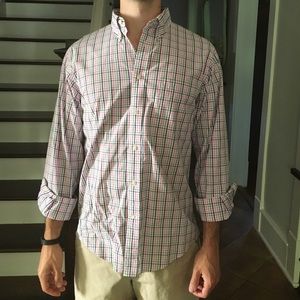 Men's Lands End windowpane button down. Size M