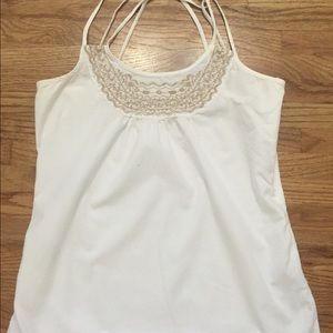 White cotton top, halter