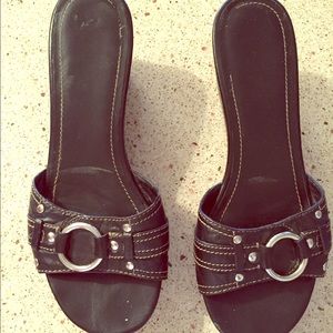 COACH BLACK leather shoes