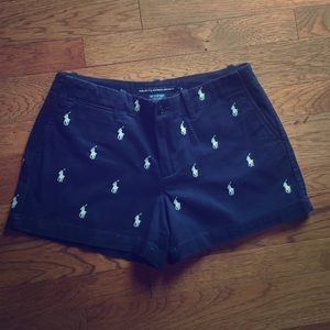 Logo Covered Black Shorts