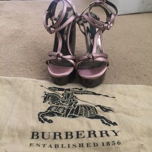 Burberry pink wedges