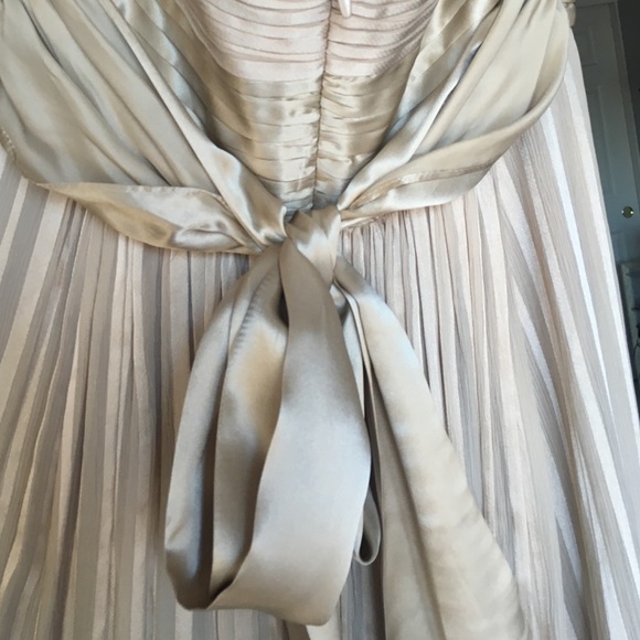 Strapless champagne colored BCBG maxi dress - Picture 3 of 4