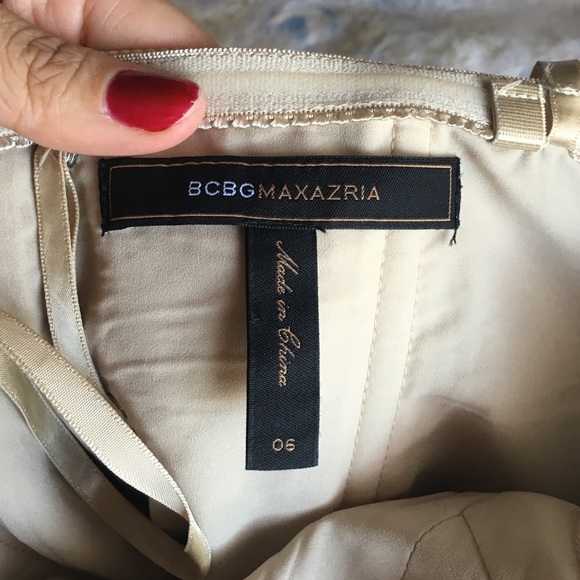 Strapless champagne colored BCBG maxi dress - Picture 4 of 4