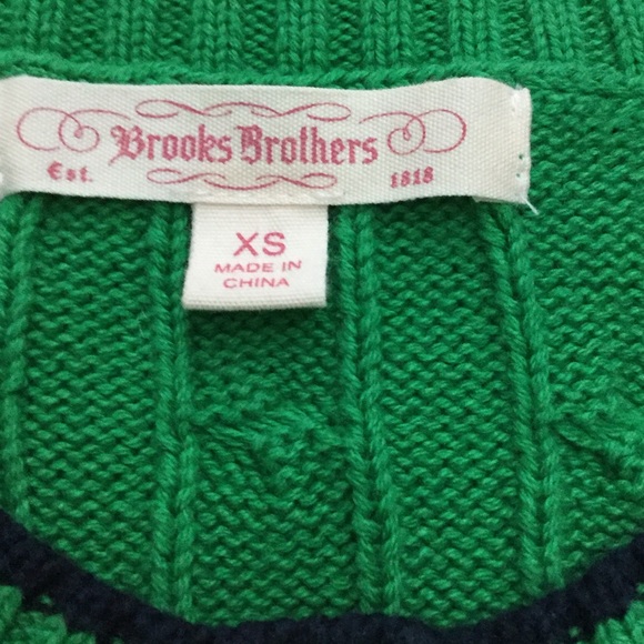 Brooks Bros. green cardigan, XS girl - Picture 2 of 3