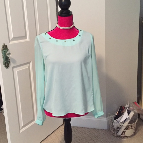 Mine Studded Light Blue Shirt