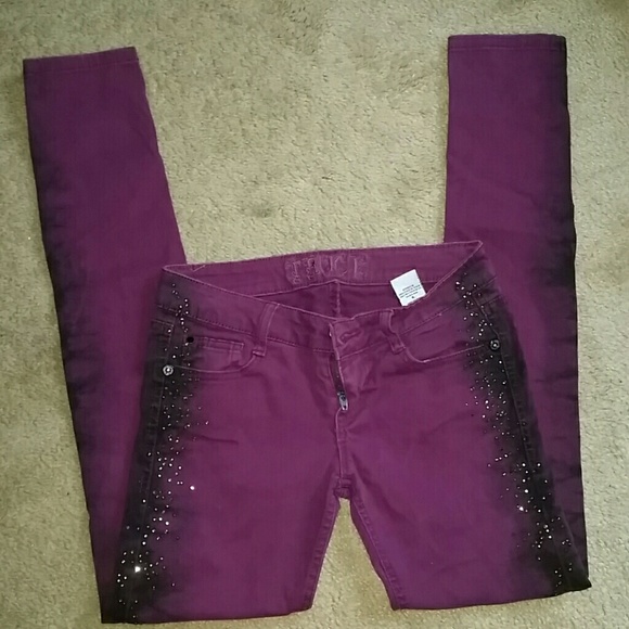 Purple Truce Jeans w/ Rhinestones