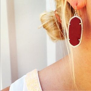 Kendra Scott Danielle Earrings dark red/maroon