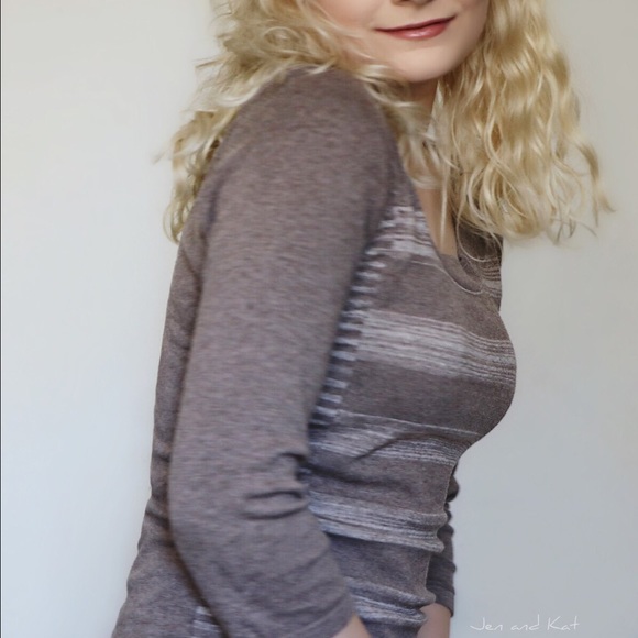 Pink Rose Tops - Pink Rose 3/4 sleeve scoop-neck top