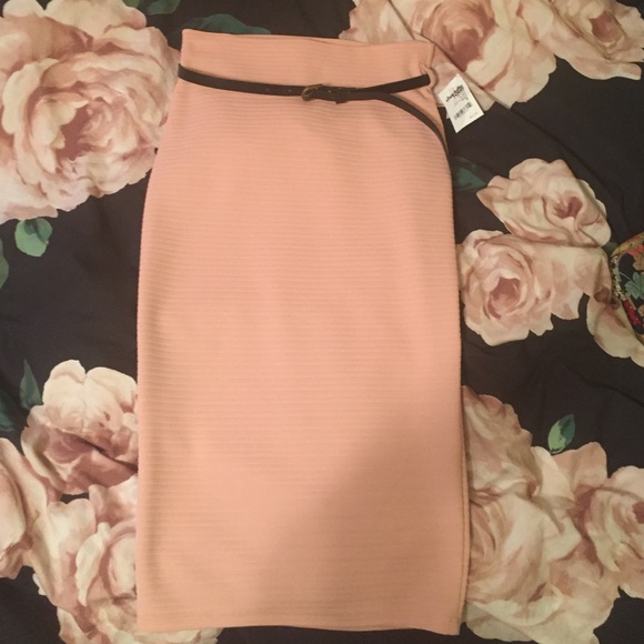 Charlotte Russe Blush Pencil Skirt