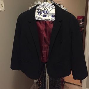 Black H&M 3/4 sleeved cropped blazer