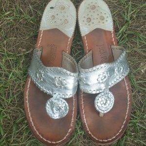 Jack Rogers Silver Sandals Size 7 M Loved!