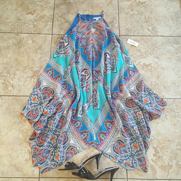Dress Barn Dresses & Skirts - Paisley print handkerchief halter dress