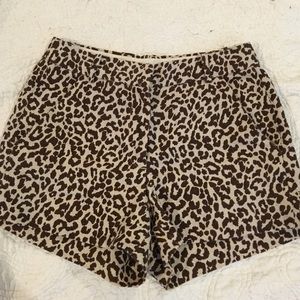 J. Crew leopard print shorts