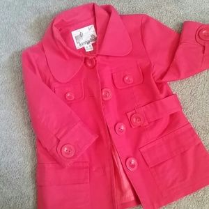 Red 3/4 sleeve jacket