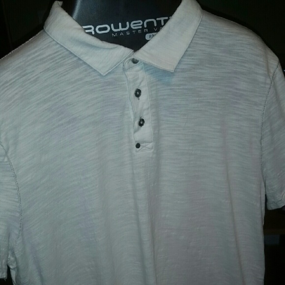White Calvin Klein 3 button polo