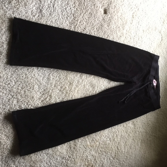 Juicy couture L black velour sweat pants