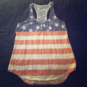 American flag tank top
