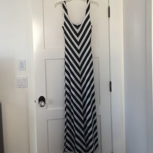 Striped Black and White Maxi Dress