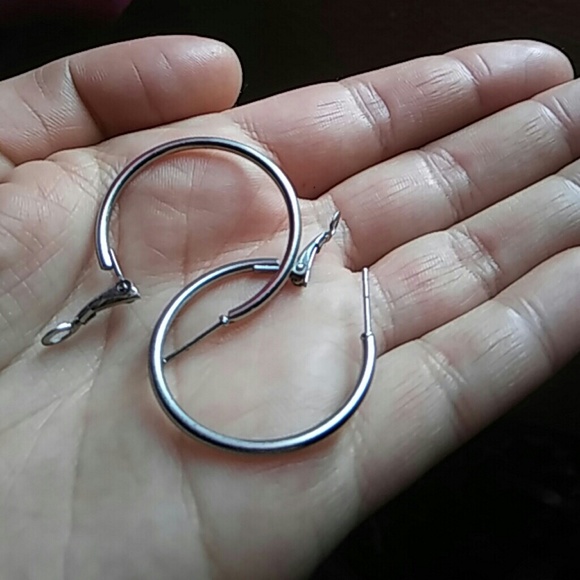 Brand new silver hoops