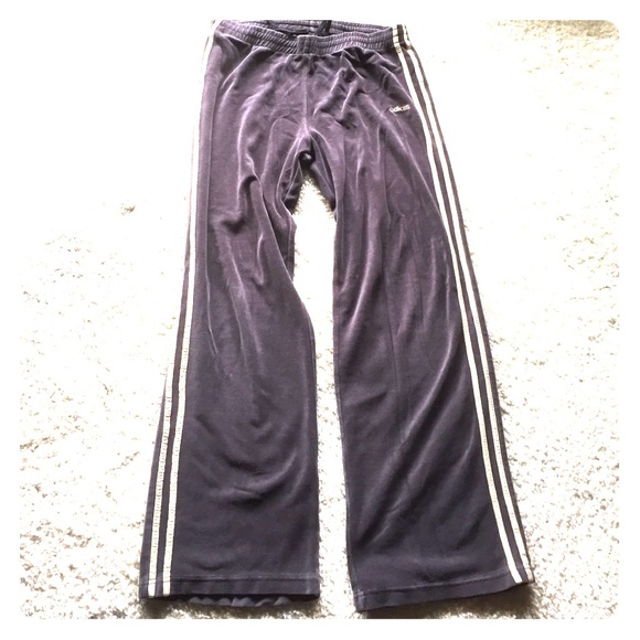 Adidas velour sweat pants