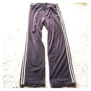 Adidas velour sweat pants
