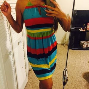 Color Blocked Midi Dress