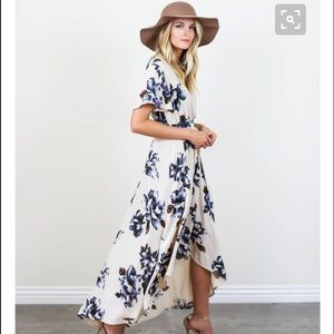 High low floral dress