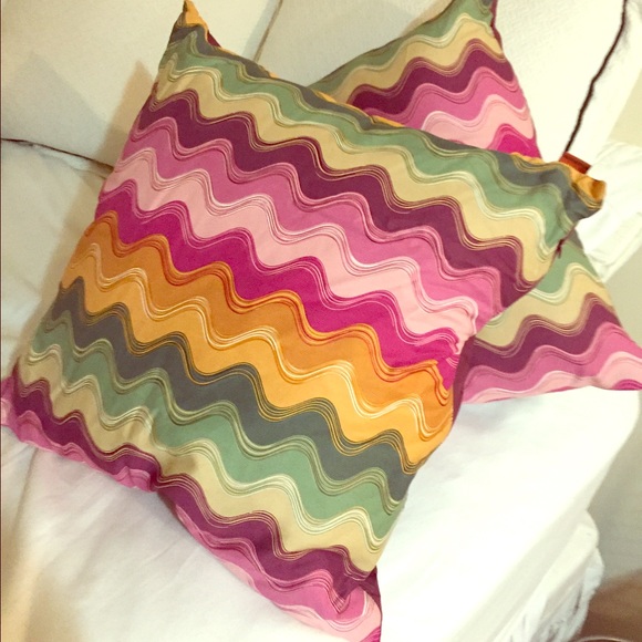 Two Authentic Missoni Home pillows