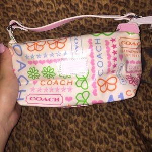 White colorful coach bag !