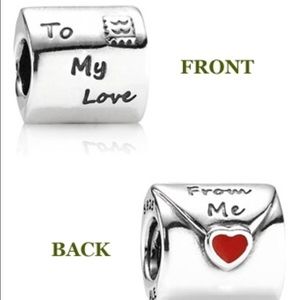 Pandora love letter charm