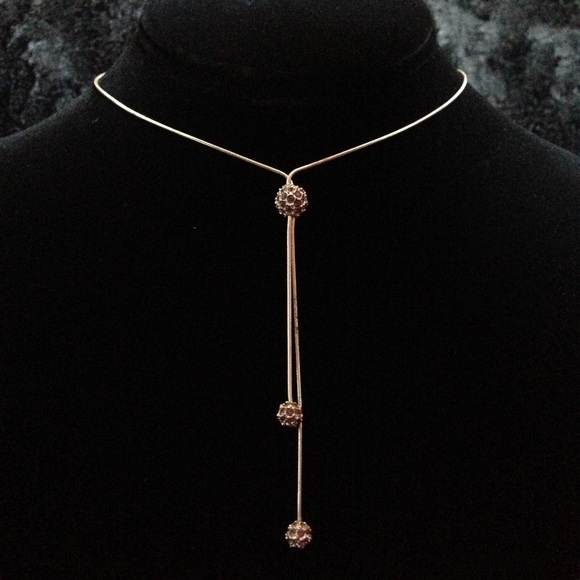 Monet silver and purple sparkle necklace.